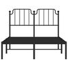 vidaXL Cadre de lit m&eacute;tal sans matelas avec t&ecirc;te de lit noir 120x190cm