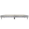 vidaXL Cadre de lit sans matelas gris b&eacute;ton 135x190 cm