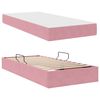 vidaXL Lit avec rangement et matelas Rose 100 x 200 cm Velours
