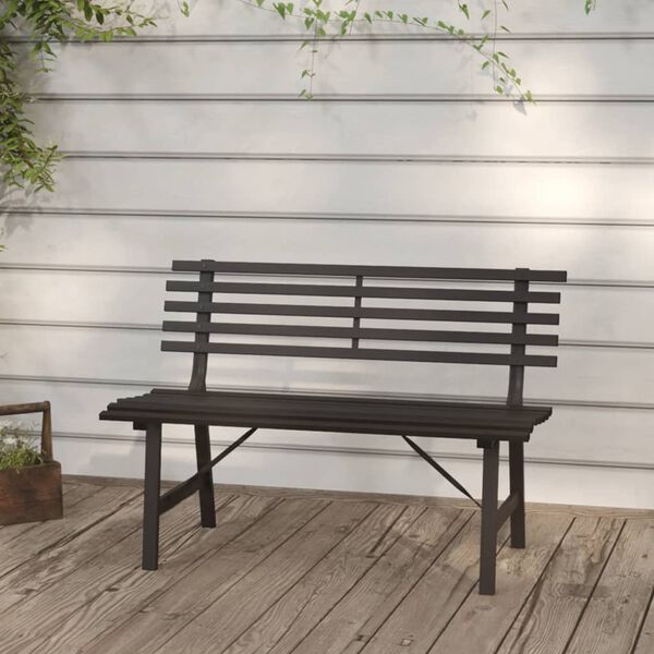 vidaXL Banc de jardin 110 cm Acier Noir