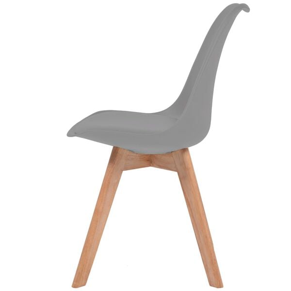 vidaXL Chaises à manger lot de 6 Gris Plastique