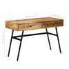 vidaXL Bureau avec tiroirs Bois solide de manguier 110x50x76 cm