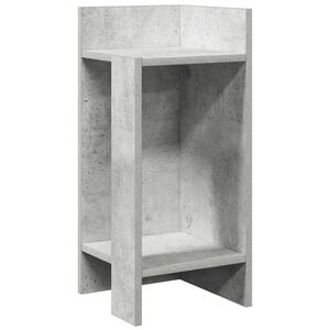 vidaXL Table d'appoint avec &eacute;tag&egrave;re gris b&eacute;ton 25,5x27x60 cm
