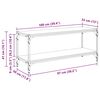 vidaXL Meuble TV Ch&ecirc;ne artisanal 100x33x41cm Bois d'ing&eacute;nierie et fer
