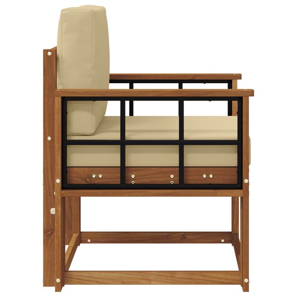 vidaXL Canap&eacute; d&rsquo;ext&eacute;rieur Bois d'acacia massif et polyester Naturel