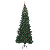 vidaXL Arbre de No&euml;l artificiel d'angle Vert 240 cm PVC et m&eacute;tal