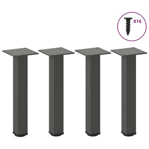 vidaXL Pieds de table basse 4 pi&egrave;ces Anthracite 30-32 cm Acier