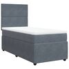 vidaXL Sommier &agrave; lattes de lit et matelas Gris fonc&eacute; 90x190 cm Velours
