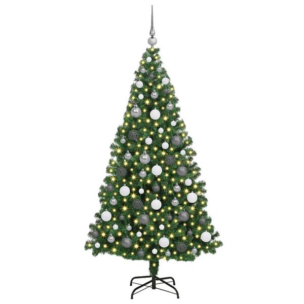 vidaXL Sapin de No&euml;l artificiel Vert 180 cm PVC, Acier et Plastique