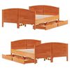 vidaXL Cadre de lit sans matelas cire marron 120x200cm bois pin massif