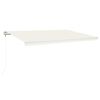 vidaXL Auvent automatique avec capteur de vent et LED 500x350 cm Cr&egrave;me
