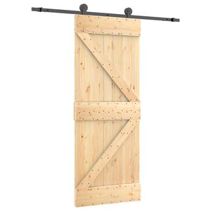 vidaXL Porte coulissante 70 x 210 cm Bois de pin massif (non trait&eacute;)