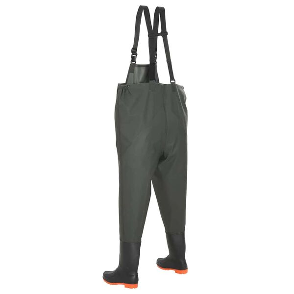 vidaXL Pantalon échassier avec bottes Vert Pointure 42