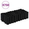 vidaXL Sacs &agrave; crottes pour chiens 750 pcs noir 30x20 cm PE