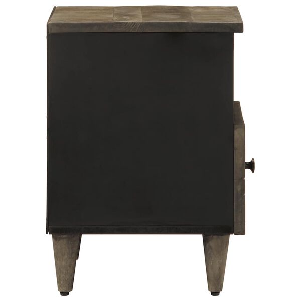 vidaXL Tables chevet 2 pcs gris clair 40x33x46 cm bois manguier solide