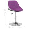 vidaXL Tabouret de bar Violet et blanc Similicuir