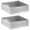 vidaXL Cache-pot de jardin 2 pc Argent&eacute; 80 x 80 x 30 cm