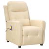 vidaXL Fauteuil de massage Crème Tissu