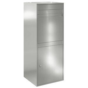 vidaXL Bo&icirc;te de d&eacute;p&ocirc;t de colis avec stockage Argent&eacute; 47,5 x 38 x 59 cm