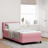 vidaXL Lit &agrave; ressorts avec matelas Rose 200 x 90 cm Velours
