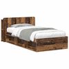 vidaXL Cadre de lit avec rangement Bois ancien 90 x 200 cm