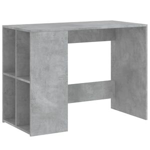 vidaXL Bureau gris b&eacute;ton 102x50x75 cm bois d'ing&eacute;nierie