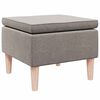 vidaXL Tabouret avec pieds en bois Taupe Tissu