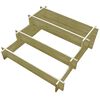 vidaXL Jardini&egrave;re &agrave; 3 niveaux 90 x 90 x 35 cm Bois impr&eacute;gn&eacute;