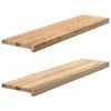 vidaXL Appuis de fen&ecirc;tre 2 pcs non trait&eacute; 100x25x2cm bois ch&ecirc;ne massif