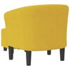 vidaXL Chaise cabriolet avec repose-pied jaune velours