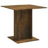 vidaXL Table &agrave; d&icirc;ner Ch&ecirc;ne fum&eacute; 80x80x75 cm Bois d'ing&eacute;nierie