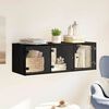 vidaXL Meuble mural Ch&ecirc;ne noir 102 x 37 x 35 cm Bois d'ing&eacute;nierie