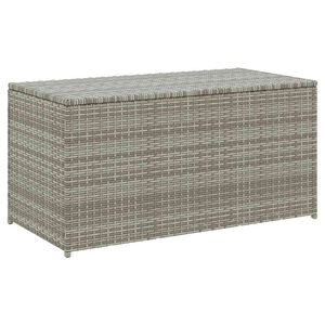 vidaXL Bo&icirc;te de rangement de jardin r&eacute;sine tress&eacute;e 100x50x50 cm gris