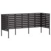 vidaXL &Eacute;cran pour poubelle 249 x 85 x 113 cm Acier Noir