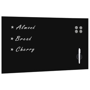 vidaXL Tableau noir magn&eacute;tique mural Verre 120x60 cm