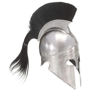 vidaXL Casque de guerrier grec antique pour GN Argent&eacute; Acier