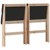 vidaXL T&ecirc;te de lit capitonn&eacute;e Noir 120 cm Pin massif