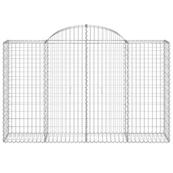 vidaXL Panier de gabions arqué 200x50x120/140 cm Fer galvanisé