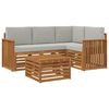 vidaXL Ensemble de canap&eacute;s d'ext&eacute;rieur 5 pc Gris Naturel et Clair