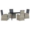 vidaXL Ensemble de salle &agrave; manger pour jardin 5 pc Gris polyrotin