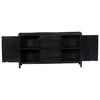 vidaXL Buffet Noir 147x40x80 cm Bois de manguier massif