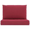 vidaXL Coussins de palette lot de 2 rouge bordeaux tissu oxford