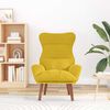 vidaXL Fauteuil relaxant Jaune 69 x 74 x 93 cm Velours