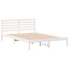 vidaXL Cadre de lit avec tête de lit Blanc 140 x 220 cm Pin massif