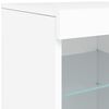 vidaXL Buffet avec lumières LED blanc 41x37x67 cm