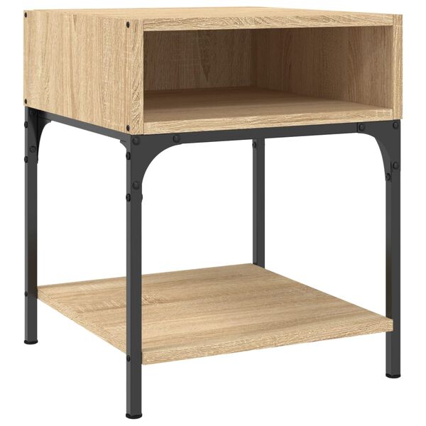 vidaXL Table de chevet ch&ecirc;ne sonoma 40x41x50 cm bois d'ing&eacute;nierie