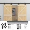 vidaXL Porte coulissante 2 pc 90 x 210 cm Bois de pin massif