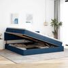 vidaXL Lit avec rangement et matelas avec matelas Bleu 200 x 200 cm