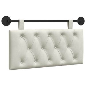 vidaXL T&ecirc;te de lit suspendue Cr&egrave;me Velours