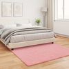 vidaXL Tapis en Fourrure Synth&eacute;tique de Lapin Olite Rose 160 x 160 cm